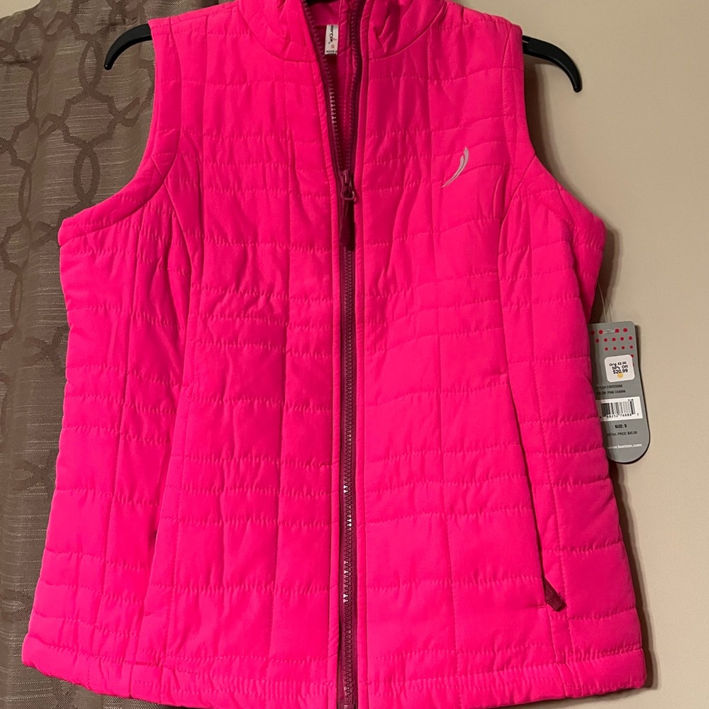 Pink winter vest